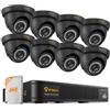 Anlapus 1080P Sistema di Videosorveglianza Esterno 8CH Videoregistratore DVR con 8 Videocamere di Sicurezza Impermeabile, 2TB Disco Rigido, Visione Notturna, Allarme di Movimento