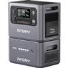 AFERIY Stazione Energetica Portatile 2800w Con 1 Batteria Aggiuntiva Stazione Di Alimentazione Portatile 4096wh, Capacità Espandibile, Generatore Solare Per Campeggio, Casa, Viaggi, Camper, Emergenze