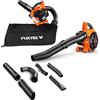 Fuxtec Aspirafoglie a scoppio FUXTEC 4in1 FX-LBS126 soffiatore e trituratore a scela di benzina 2 tempi con 2 tubi di soffiaggio e sacco di raccolta da 45 l - velocità di soffiaggio 71 m/s