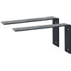 Sayayo Staffe per Mensole Pesanti Staffe Mensola Nero in Acciaio Inox Staffa Angolare Staffe a L, Adatto a Garage Bagni Cucine Soggiorno, 226 mm * 126 mm, 2 pezzi