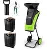 WORKPRO Biotrituratore Elettrico da Giardino 2500W con Forbici da Potatura, Cippatrice con Taglio 44 mm per Rami Freschi e 4300 giri/min, 2 Sacchi da 45 L, Trituratore per Rifiuti da Giardino
