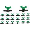 Magazzini GM VALVOLA, Raccordi per Sistema di irrigazione Tubo Ala gocciolante,disponibili anche Manicotto,Tee,Picchetto,Tappo,Gomito,Gancio,Presa a Staffa, per Tubi da 16mm (20,Valvole)