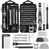 OSDUE Set di 124 Cacciaviti Precisione, Kit Professionali con Torx Phillips Taglio Triangolari Esagonali Set di chiavi a cricchetto magnetiche per Switch PS4 Xbox PC Laptop Occhiali Orologio Grigio