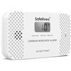 Safeliveo Rilevatore di Monossido di Carbonio con Schermo LCD, Sensore CO con Batteria Sostituibile, Pulsante Test e funzione Mute,Rilevatore Monossido Portatile per Casa,Viaggio, EN 50291 (1 pezzo)