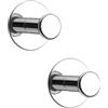 SAYAYO Ganci Adesivi Ganci Portasciugamani in Acciaio Inox Gancio Accappatoio Bagno Cromo Lucido, Gancio Appendiabiti Autoadesivo Appendi Strofinacci Cucina, Senza Foratura, 2 Pezzi