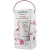 equilibra, Kit Mani Rosa Ialuronica, Kit Regalo con Crema Mani, Levigante e Protettiva, 75ml e Sapone 100% Vegetale, con Estratto di Rosa Damascena, Acido Ialuronico