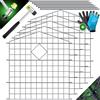 KESSER® Recinzione per laghetto da giardino, set completo di elementi di recinzione in metallo, con martello + barre di fissaggio, recinzione per giardino, arco superiore rotondo, set di recinzioni