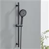 Ulytid Asta Doccia,70 cm Nero Set Colonne Doccia Senza Miscelatore, Set Colonna Doccia con Flessibile e Supporto, Doccetta 3 Modalità di Getto, Saliscendi Doccia con Distanza di Montaggio Regolabile