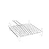 EMPOTEC Graticola Griglia in Acciaio Cromato Leggera Bombata con Manico Incrociata C/Piedi 22x27CM