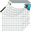 KESSER® Recinzione per laghetto da giardino, set completo di elementi di recinzione in metallo, con martello + barre di fissaggio, recinzione per giardino, arco superiore rotondo, set di recinzioni