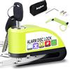 Anykuu Lucchetto Moto Antifurto con Allarme 110DB Bloccadisco Moto Impermeabile Portatile da 7 mm Blocca Disco Moto con 2 Chiavi e 1.5m Reminder Borsa Protezione Antifurto per Bici Motocross Scooter