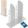 KOTARBAU® Staffe per Pali - TT - Fissaggio Pali Legno - Acciaio Zincato - 70 mm - Argento - da Avvitare - Staffa Travi Legno - Resistente Alle Intemperie