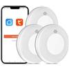 Safeliveo Rilevatore di Fumo WiFi, Batteria da 10 anni con Notifica Tramite App, Funzione di Disattivazione Dell'audio e Funzione di Autotest, Certificato TUV(Compatibile con l'app Tuya/Smart Life),3 pezzo