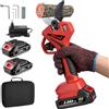 ONEVAN forbici potatura a batteria, 45mm diametro di taglio forbici elettriche con 2 Batterie 2.0Ah, 800W cesoie a batteria per potatura forbici da giardino con display LCD, motore senza spazzole