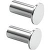 SAYAYO Ganci Accappatoio Bagno Cromo Lucido Ganci Appendiabiti in Acciaio Inox, Grande Gancio Rotondi da Parete, Appendi Strofinacci Cucina Parete Appendi Accappatoio Bagno, 2 Pezzi, 45 mm