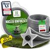 Heckenpracht® Filo decespugliatore con nucleo rinforzato 2mm ⌀ x 100m | profilo a stella extra affilato | filo per decespugliatore | filo tagliabordi