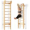 COSYLAND Spalliera Svedese in Legno da Parete - Spalliera Palestra per Casa, Portata 100 kg, Distanza Maggiorata dal Muro e Installazione Facile, Ideale per Allenamento e Stretching (Naturale)
