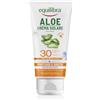 equilibra Solari, Aloe Crema Solare SPF 30 Travel Size, a Base di Aloe Vera, Vitamina C ed E, Olio di Argan, Olio di Cocco e Burro di Karité, Per un'Abbronzatura Sana e Naturale, Water Resistant, 75ml