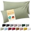 Blumtal Fodera per cuscino 40 x 80, 2 pezzi - Fodere per cuscini certificate OEKO-TEX 100% microfibra extra morbida e lavabile in lavatrice - Fodera per cuscino 40x80 verde oliva chiaro