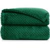 DecoKing Coperta Plaid Pile 70x150 cm per Letto Singolo Calda Accogliente e Spessa in Morbido Velluto Stile Scandinavo Per Letto Divano Sedia Tutte le Stagioni Verde Scuro Henry