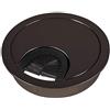 SOTECH SO-TECH Passacavo metallo Apertura per cavi cromo scuro Dimensioni di foratura Ø 68 mm Scrivania con guarnizione antipolvere