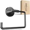 ovimar Porta carta igienica Skardstind per foratura Gunmetal | Portarotolo in acciaio inox | senza coperchio | Portarotolo con ammortizzatore di abbassamento per foratura | Porta carta igienica