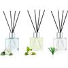 DIUFJAG Profumatore per Ambienti 3 Pack 50ml Gardenia/Gelsomino Tè Bianco/Citronella Zenzero,Diffusore Profumo Ambiente con 12 Bastoncini per Bagno,Appartamento,Decorazione Della Casa