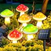 Dekofun Ornamenti Solari a Forma di Fungo 6 LED da Giardino