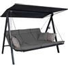 Angerer Freizeitmöbel GmbH Dondolo Hollywood Lounge Smart - Dondolo da giardino Made in Germany - altalena per sedersi, sdraiarsi e rilassarsi, con funzione letto - facile da montare (grigio chiaro)