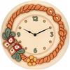 THUN, Orologio da Parete in Ceramica, Meccanismo in Plastica, Linea AbbracciAMI, Orologio da Collezione, Idea Regalo per Natale, 26.3 x 26.3 x 5.4 cm
