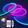 iNextStation Neon LED Strip 2m, 5V IP67 impermeabile RGB Smart IC striscia LED flessibile con controllo tramite app sincronizzazione musicale forme fai da te per soggiorno camera da letto parete festa
