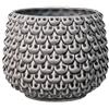 Bloomingville Vaso Pinecone - per Fiori da Interno e Piante da Interno, Piante grasse, Cactus, Orchidee L (16,5 cm ø), Grigio, Ceramica Gres