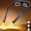 Glocusent Lampada da lettura ergonomica con batteria da 1600 mAh, 3 colori e 5 luminosità continua, pratico interruttore di blocco e timer - luce da lettura per lavori manuali (blu navy)