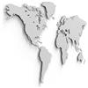 Giallobus - MAPPA DEL MONDO - DECORAZIONE DA PARETE IN LEGNO MDF (MDF bianco, 130L x 72l cm)
