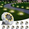FIFlying 10 Pezzi Luci Solari da Giardino, 8 LED Faretti Sepolta Solari a Led da Esterno IP65 Impermeabile, Luci Solare Decorazione Lampade Solare da Terra per Cortile Prato Vialetto Paesaggio,Bianco Caldo