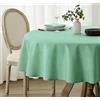 Softalker Tovaglia Rotonda Verde bosco Antimacchia 120 cm Diametro in Finto Lino Elegante Tovaglie da Esterno Idrorepellente per Protezione Moderna Tavolo,Feste,Compleanno,Matrimonio,Picnic,Cucina