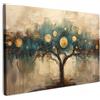MuchoWow© Stampe Su Tela 120x80 cm Quadro Soggiorno Quadri Camera Da Letto Moderni Accessori Salotto Poster Da Parete Con Cornice Decorazione MuroAlbero della vita - Arte - Luna - Acquerello