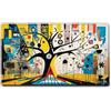 Giallobus - Quadro - 67 - Albero della Vita Graffy - Tela Canvas Telaio Standard - 100x60 - Pronto da Appendere - Quadri Moderni per la casa