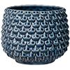 Bloomingville Vaso Pinecone - per Fiori da Interno e Piante da Interno, Piante grasse, Cactus, Orchidee L (16,5 cm ø), Color Petrolio, Ceramica Gres