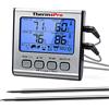 TempPro ThermoPro TP17 Termometro Cucina Digitale a Doppia Sonda con Modalità Timer e Display LCD per Cottura BBQ Alimenti Carne Forno Arrosto Griglia