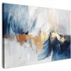 MuchoWow© Quadri Moderni Camera Da Letto 60x40 cm Foto Quadro Con Cornice Decorazioni Parete Soggiorno Stampa Su Tela Moderna Casa Salotto PosterOro - Blu - Acquerello - Arte - Astratti
