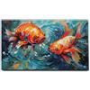 Giallobus - Quadro - 63 - Pesci rossi - Tela Canvas Telaio Standard - 140x80 - Pronto da appendere - Quadri moderni per la casa