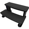 Puri Tech Scala portatili per piscina, Gradini per vasca idromassaggio, Accessori per spa, Scaletta antiscivolo e resistenti - Nero