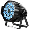 U`King Faro Par 18 x 15W LED Luce da Palcoscenico 4 in 1 RGBW Par LED per Illuminazione Palcoscenico con DMX512 e 8 Canali per Feste, Discoteca, Matrimonio, Natale