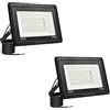 toobettp 2 PCS Faretto LED da Esterno 50W, Faro Led Esterno 5000LM 6000K Bianco Freddo Faretti Led IP66 Impermeabile per Giardino Garage Parcheggio Cortile
