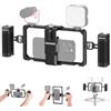 NEEWER Kit Vlogging Rig Telefono Aggiornato, Stabilizzatore Video con Doppia Maniglia, Slot per Clip Mic per Tiktok/YouTube, Compatibile con SmallRig iPhone 16 15 14 13 Pro Max Galaxy S23, PA009