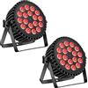 DELIBANG 2Pcs Faretto Par LED 200 W Luci de Palcoscenico,RGBW 18 LED luci led discoteca luci stroboscopiche DMX512 8CH Controllo Alloggiamento in Alluminio Auto/Voice/per Club Bar Wedding luci festa