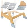 LaLoona baby bedding LaLoona Set Feltrini per Seggiolone | 4 Protezioni Pavimento Compatibili con hauck Alpha, Beta, roba Sit Up e molti altri | Protezione Antigraffio a Innesto - Grigio