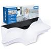 HOMCA Cuscino Cervicale Ortopedico in Memory Foam, Cuscino Ergonomico per Sostenere e Alleviare la Pressione nel Collo, Cuscino per Dormire con Federa Lavabile, 70 x 40 x 8,5/14cm, Nero