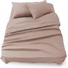 Blumtal - Parure da letto 150x200 microfibra - 3 pezzi Lenzuolo con angoli 240x275 + 2 federe 50x80 - Rosa